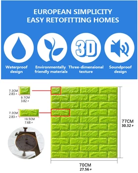 3D Spuma PE Perete de Caramida Autocolante DIY Decor Perete Living Dormitor Copii Auto-adeziv Tapet Decor Acasă