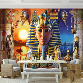 3DBEIBEHANG Tapet 3d de decorare imagine de fundal moderne cultura Egipteană antică civilizat arta restaurant picturi murale