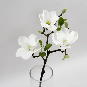 3Heads Deschide Magnolia ramură de flori artificiale flori pentru nunta alb decor de masă cameră decor flores artificiales