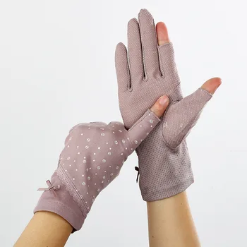 5 perechi/color en-gros mănuși de protecție Solară în aer liber mănuși femei de sex feminin doamnelor doamna întinde ciclism conducere protectie UV vara