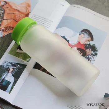 500ml Mea Scurtă de Plastic de Lamaie Copiii Sticla de Apă De Sport în aer liber Rula Tabără, Drumeții Călătorie Urca Transparent Etanșe Ulcior Sticle