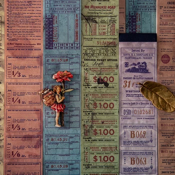 50Pcs/Lot Antic Bilet de Hârtie Materiale Nedorite Jurnalul Planificator de Hârtie kraft Scrapbooking Vintage Decorative DIY Meșteșug Albume Foto