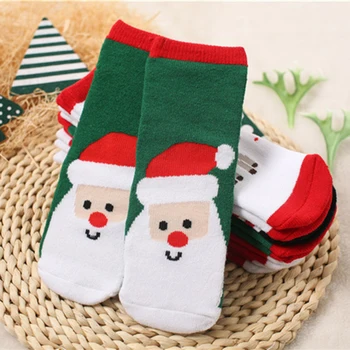 6 Culori De Crăciun Pentru Copii De Toamna Si Iarna Șosete Drăguț Desene Animate Calde, Pline De Culoare Ciorap De Bumbac Cadou De Crăciun Ciorapi Șosete Moale Pentru Copii Pentru Copii