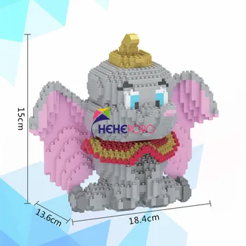6000+buc de Mare Dificultate Micro Diamant Blocuri Personaj de Desene animate Jucarii Educative Mic Elefant Zburător