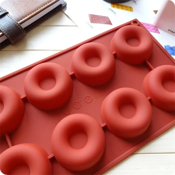 8 Grile 3D Gogoși Tava de Copt Matrite de Silicon DIY Gogoasa Patiserie Decorare Mucegai Bucatarie Tort de Ciocolata pentru Petrecerea de Ziua