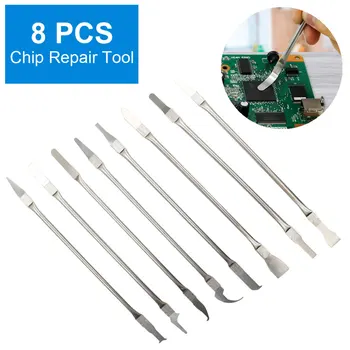 8-în-1 Cip Reparații și Removal Tool Kit pentru Telefon Mobil Tableta Notebook LCD Cip CPU Separare și Adeziv Remover Cuțit