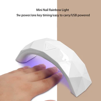 9W Lampa de Unghii De Mâini Și de Picioare Automate de Unghii Uscător de Terapie cu Lumină Lampa de Unghii cu Led Inteligent de Unghii Uscator de Unghii Nail Art