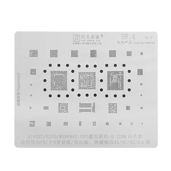 Amaoe HW4 BGA Reballing Matrita Pentru Huawei P8 P9 Lite Honor 4X/4C/5C/5A HI6220/HI6250/MSM8952 CPU RAM Wifi IC Chip Plasă de Oțel