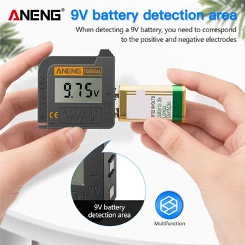 ANENG 168Max Digital Baterie de Litiu de Capacitate Tester LCD Tensiune de la Baterie Tester Digital Baterie de Litiu de Capacitate Instrument de Diagnosticare
