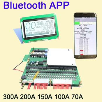 APP inteligent Bluetooth 8S-24S 200A 300A 150A 70A Litiu BMS Bord de Protecție a Bateriei Lipo, Li-ion, lifepo4 10S 12S 13S 14S 16S 20S
