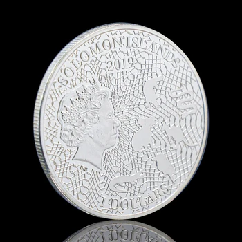Argint Placat cu Animale de apă Sărată Crocodil 1oz Insulele Solomon Suveniruri Monede Comemorative Medalie Regina Colectie de Monede Cadou