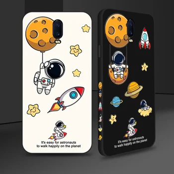 Astronaut drăguț Telefon Caz Pentru OPPO R15 R15X K1 R17 Pro Desene animate Pictura Moale cu Capac de Silicon Pentru OPPO find X2 Pro X3 Neo Lite