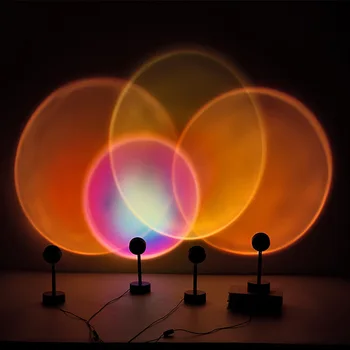 Atmosfera a CONDUS la Apus Proiector Lumina de Alimentare USB de Masă Lampă de Birou plin de culoare Lumină de Fundal Pentru Live Dans Înregistrare Video