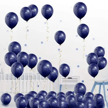 Baloane 100Pcs10inch Strat Dublu Rotund Albastru Baloane Petrecere Decor Roșu Latex, Baloane Nunta Decor ballon anniversaire