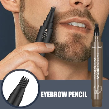 Barba Pen Frizeri Creion și Perie de sex Masculin Mustață Reparații Formă Eficace de a Spori Părul Facial Impermeabil Dovada Sudoare Dovada H-cele mai bune