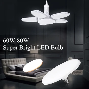 Bec LED E27 40W 50W 60W 80W OZN Lampa 220V Lampă cu LED-uri Bombillas Led-uri Becuri de Iluminat Interior Pentru Casa