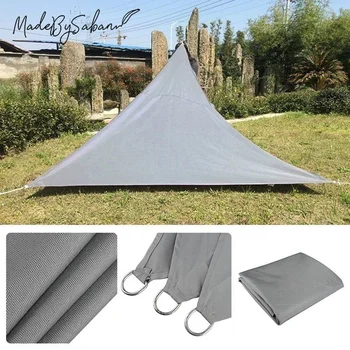 Bej Grădină Piscină Umbra Impermeabil Triunghiular Adăpost De Soare Naviga Picnic În Aer Liber Camping Cort