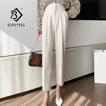 Birou Doamnă Solidă Casual Pantaloni Costum 2021 Primavara Toamna haine de Lucru Direct de Înaltă Talie Pantaloni coreean Harem Codrin Pantaloni B11323P