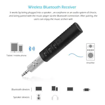 Bluetooth 5.0 Transmițător fără Fir Receptor Cu Conector de 3,5 mm AUX Audio Muzica Adaptor Pentru Telefon Căști Difuzor Auto Kit