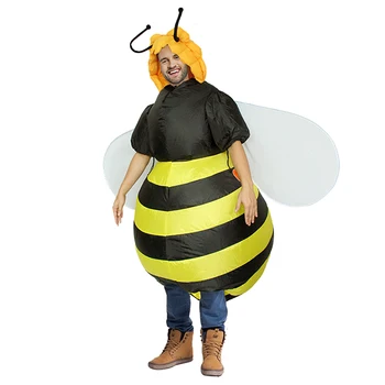 Bumblebee Gonflabile Costum Adult, Bărbați și Femei, Carnaval, Cosplay Costum Petrecere de Halloween Festival de Albine Arunce în aer Îmbrăcăminte