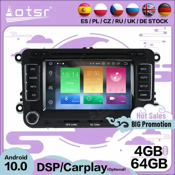Carplay Stereo Multimedia Android 10 Jucător Pentru VW Golf 6 Passat B6 B7 Polo Touran Tiguan GPS BT Audio Receptor Radio Unitatea de Cap