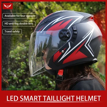 Casca Motocross cu Lumina Bluetooth Casca de Siguranță Motociclete de Echitatie casque moto Semnal de Avertizare Căști de Motocicletă