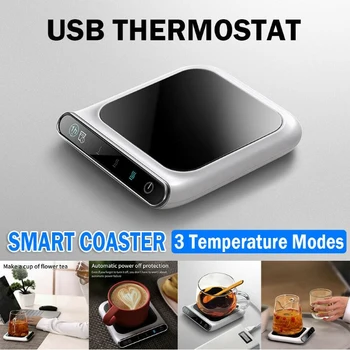 Ceașcă Cald USB Portabil 55° Constantă Temperatură Apă Potabilă Memento Inteligent Temperatură Constantă de Lapte Tampon de Încălzire