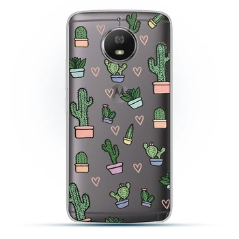 Ciciber planta Verde cactus drăguț Caz Pentru Motorola Moto G7 G6 E6 G5 G5S E5 G4 E4 Z2 Z3-UN X4 C UE Plus Joc de Putere Silicon Funda