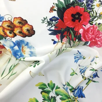 Confortabil Țesături Imprimate, pictate în Ulei Pictura Vaza cu Flori de Tip Material Subțire pentru Rochii Țesături pentru Cusut material Textil Moale