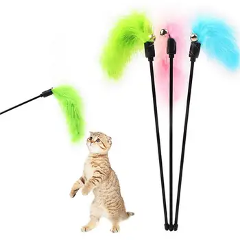 Consumabile Pentru Animale De Companie Pisică Jucărie Telescopic Interactiv Amuzant Pisica Stick Întuneric Pene De Înlocuire Cap De Pisică Jucărie Jucării Consumabile Accesorii