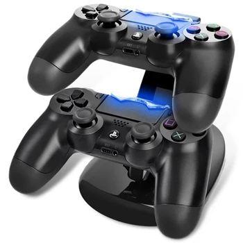 Controler Încărcător Dock LED Dual USB Stand de Încărcare Stație pentru Sony Playstation 4 PS4 / PS4 Pro /PS4 Slim Controller