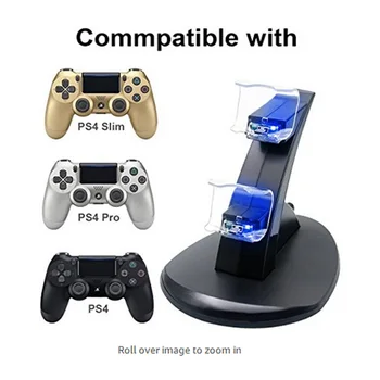 Controler Încărcător stație de Andocare pentru PS4 Joc Controller Dual USB de Încărcare Stand pentru Sony Playstation 4 PS4 / PS4 Pro /PS4 Slim Gamepad