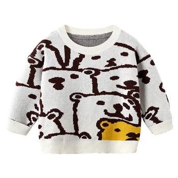 Copil Oana Gât Pulover 2021 Iarna Noi pentru Copii Imbracaminte Copii, Copil Frumos Casual cu Maneca Lunga Pulover Tricotate Bluze Pentru Baieti