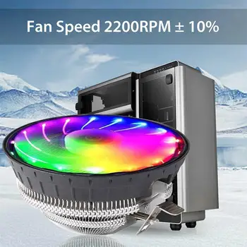CPU Cooler, Radiator Racire cu Aer 3PIN DIY Calculator Fan LED-uri RGB Pentru Intel LGA 1156 1155 1150 1151 775 AMD AM3 AM2+ FM1 FM2