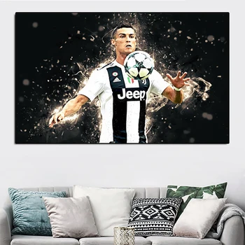Cristiano Ronaldo Postere de Imprimare Fotbal Sport Star Retro Panza Pictura Arta de Perete de Imagine pentru Camera de zi Decor Acasă Cuadros