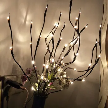 Crăciun Lumini LED Ramură de Salcie Lampa Florale 20 De Becuri Lumini de Interior decoratiuni Xmas Petrecere acasă la Grădină Cadouri#w