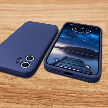 Cu LOGO-ul Oficial Lichid Original Caz pentru Iphone 11 12 Pro Max SE 2020 Silicon pentru IPhone XR XS MAX X 8 7 Plus se Referă la Cazuri