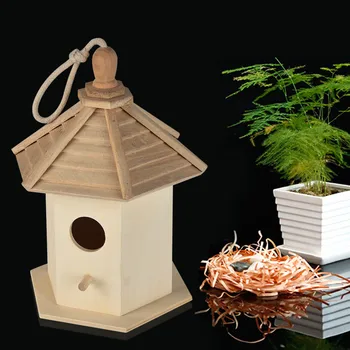 Cuib mare Dox Cuib Casa Casa de Pasăre Casa de Pasăre Pasăre Cutie Bird Box Cutie de Lemn Minunat lucrate Manual în aer liber Cuib de Pasăre Cuib DIY animale de Companie
