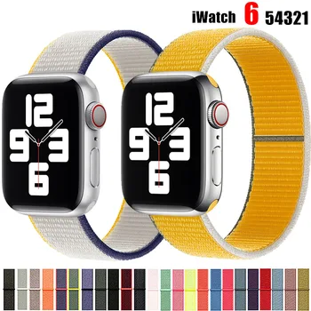 Curea nailon pentru Apple watch band 44mm 40mm 42mm 38mm smartwatch-bratara curea sport buclă bratara iWatch seria 3 4 5 6 se trupă