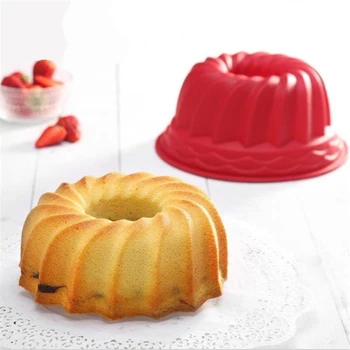 De gatit 2 buc Inel Spirală Mucegai Silicon Bakeware Bucătărie Pâine Tort Decorare Tort Fondant Decorarea Zahăr Ambarcațiunile de Mucegai