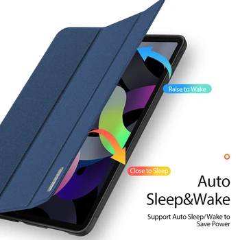 De lux Tableta din Piele de caz pentru iPad Aer 4 10.9 Caz Smart Dormi Trezește-DOMO Serie Trifold de Protecție Caz Acoperire корпус телефона