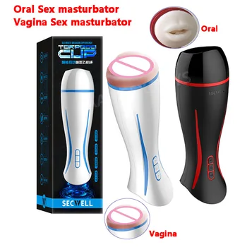 De Sex Masculin Automată Masturbator Realist Vagin Pussy Cana Electrica Vibrator Artificial Sex Oral Adulti Jucarii Sexuale Pentru Barbati Se Masturbeaza