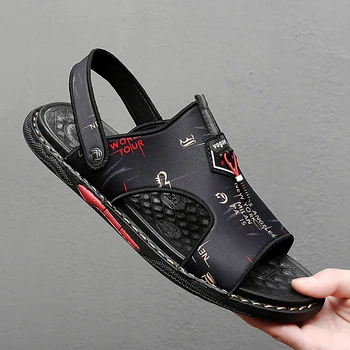 De Vânzare La Cald Sandale Mens Pantofi De Moda De Vară Papuci Barbati Casual, Sandale De Plaja De Mers Pe Jos Sandalias Manual Rece Plat Pantofi De Designer