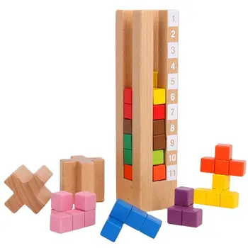 De Învățământ Creierul Turn Bloc Jucării Tetris Jucării Asambla Gândire Logică Inteligenta Copii De Formare Joc Cadou