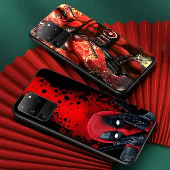 Deadpool Marvel pentru Samsung S20 FE Ultra Plus A91 A81 A71 A51 A31 A41 A21S A72 A52 A42 A02S Negru Moale Caz de Telefon