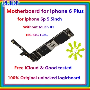 Deblocat complet pentru iphone 6 plus 6P 5.5 inch logica bord cu/fara touch id, Cu chips-uri și IOS Sistem Logic Board Original