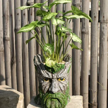 Desene Animate Figura Design De Interior Decorative Plantat Iarbă Drăguț Suculente Bonsai Vase Rășină Ghiveci Mare De Flori