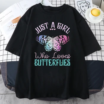 Desene animate Fluture Tricouri Femei Casual de Vara Scurte Mâneci Topuri Femeile O-neck Tee-Shirt Streewear Harajuku Femei Teuri 2021