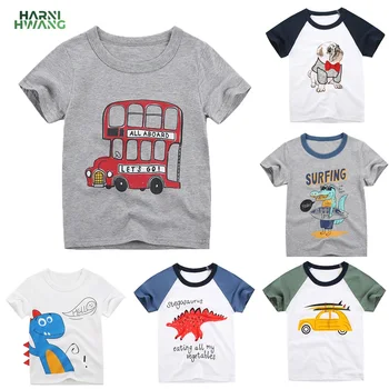 Dinozaur Baby Shark Copii Topuri Haine de Bumbac Scurte de Vară grafic t shirt T-shirt Anime t-shirt îmbrăcăminte pentru Copii
