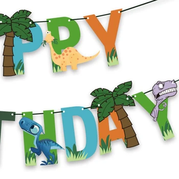 Dinozaur Decoratiuni Partid Dragon Baloane Set de Hârtie Ghirlanda pentru Dino Junglă Petrecerea de Ziua Decor Consumabile Copii Favoruri